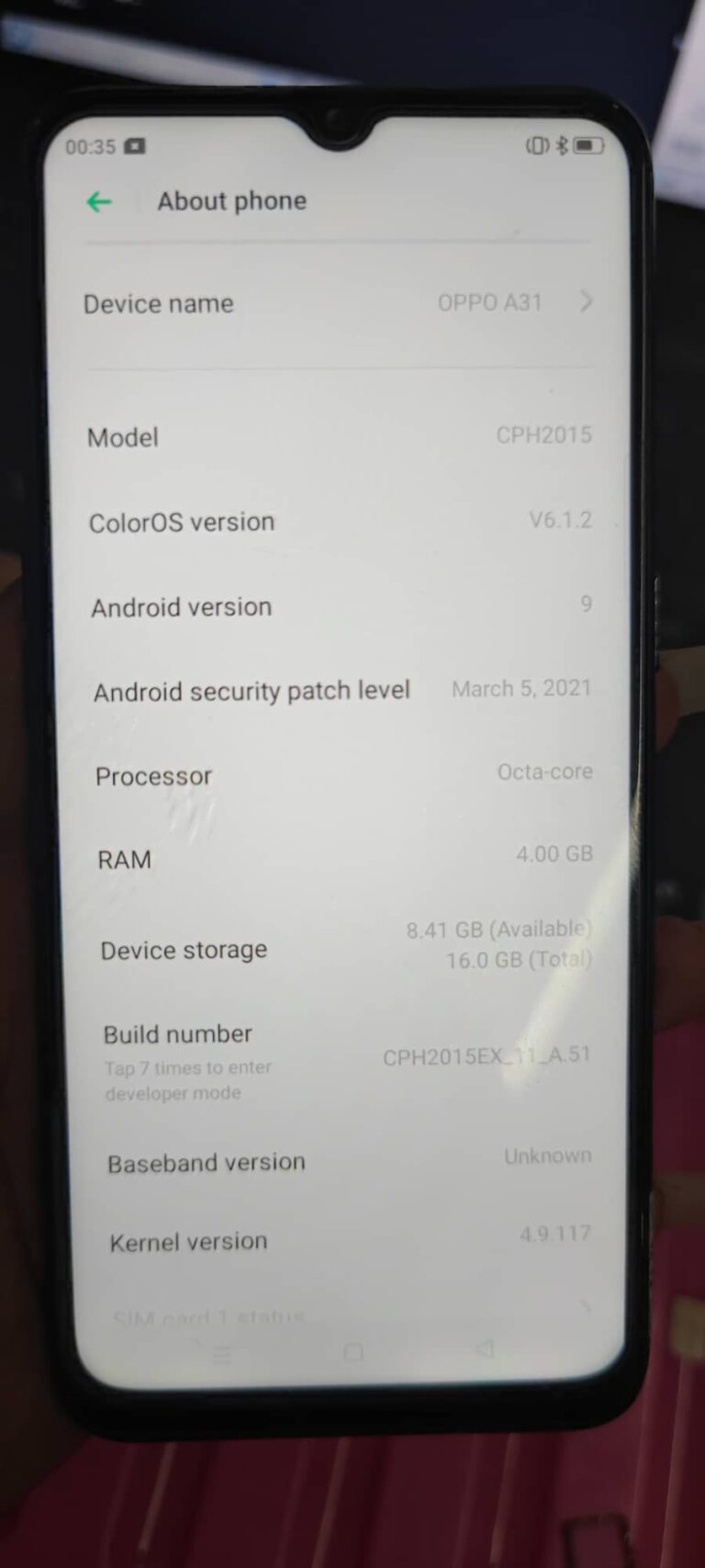 OPPO A16 CPH2015 BASEBAND / IMEI REPAIR