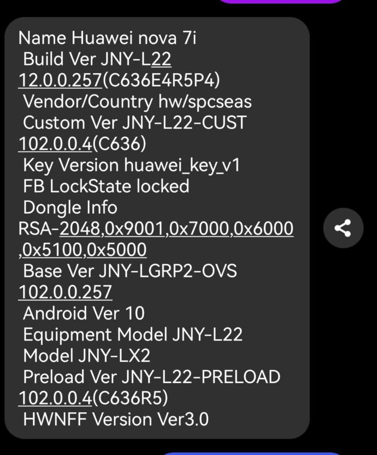 Huawei nova 7i JNY-LX2 HUAWEI ID REMOVE