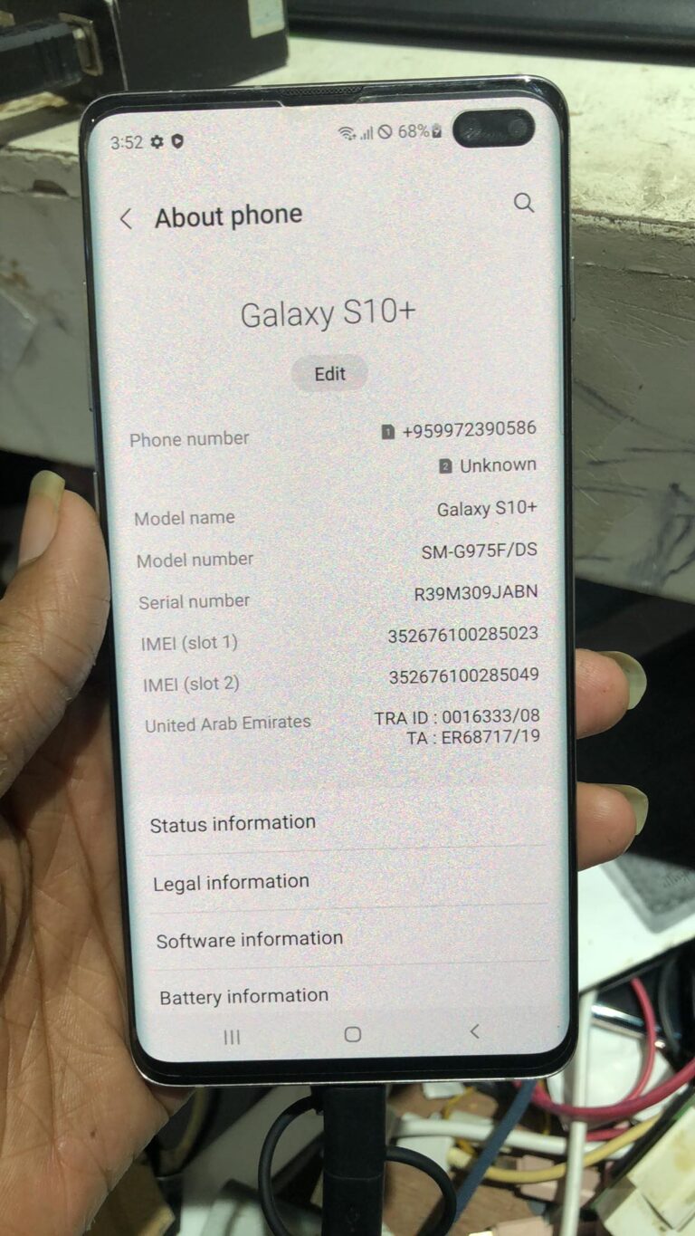 Samsung Galaxy S10+ G975N U7 DUAL SIM CHANGE