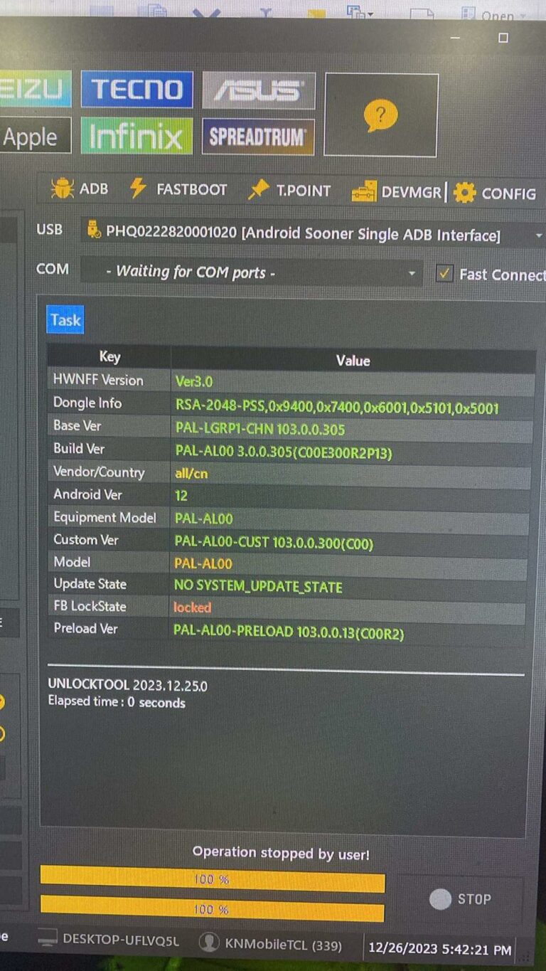 Huawei Mate Xs 2 PAL-AL00 HUAWEI ID REMOVE