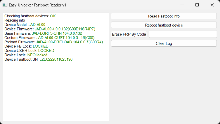 FASTBOOT INFO TOOL