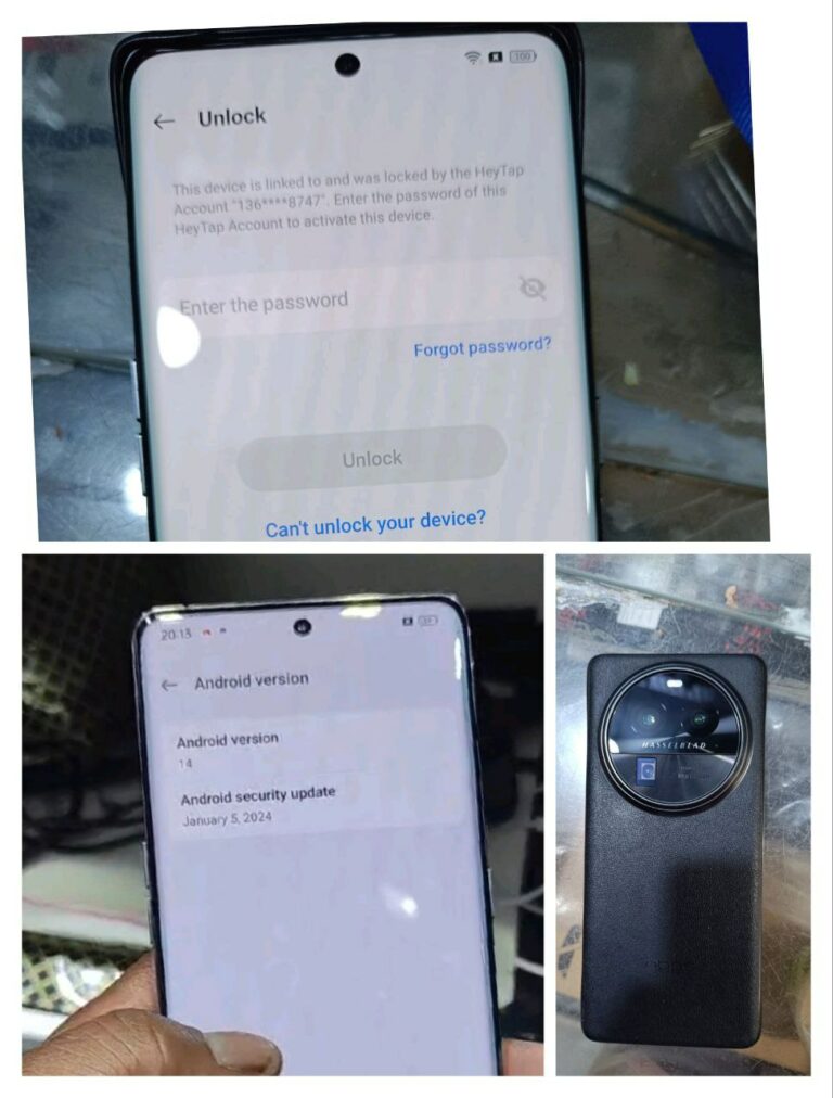 OPPO FINE X6 PRO ANDROID 14 ID REMOVE SOLUTION SELL